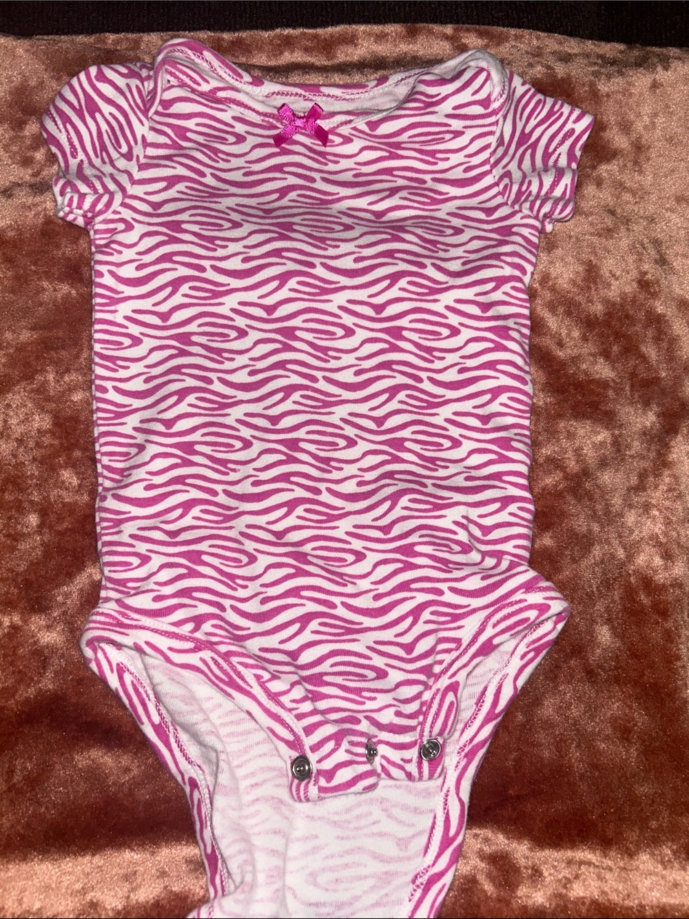 Carter's Pink Zebra-Print Baby One-Piece Bodysuit